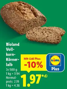 Lidl Bioland Vollkorn Körnerlaib Angebot