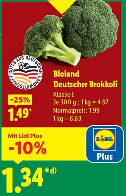 Lidl Bioland Deutscher Brokkoli Angebot
