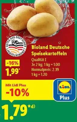 Lidl Bioland Deutsche Speisekartoffeln Angebot