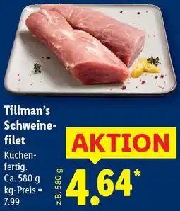 Lidl Tillman's Schweinefilet Angebot