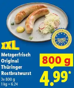 Lidl Metzgerfrisch Original Thüringer Rostbratwurst Angebot