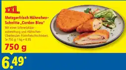 Lidl Metzgerfrisch Hähnchen Schnitte ,,Cordon Bleu" Angebot