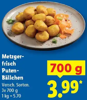 Lidl Metzgerfrisch Puten Bällchen Angebot