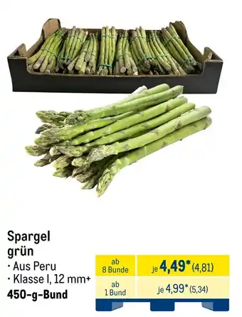 METRO Spargel grün Angebot
