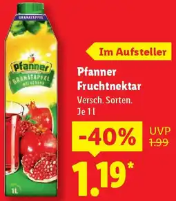 Lidl Pfanner Fruchtnektar Angebot