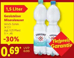 Lidl Gerolsteiner Mineralwasser Angebot