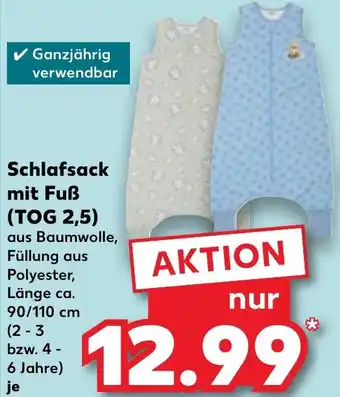 Kaufland Schlafsack mit Fuß (TOG 2,5) Angebot