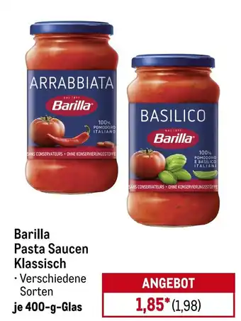 METRO Barilla Pasta Saucen Klassisch Angebot