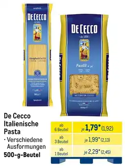 METRO De Cecco Italienische Pasta Angebot