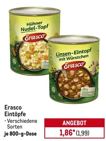 METRO Erasco Eintöpfe Angebot