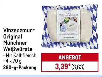 METRO Vinzenzmurr Original Münchner Weißwürste Angebot