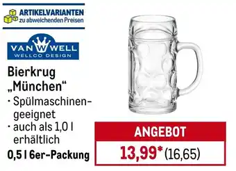 METRO VAN WELL Bierkrug „München“ 500 ml Angebot