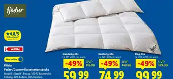 Lidl Fjödur feder-/daunen-kassettenbettdecke standardgröße Angebot