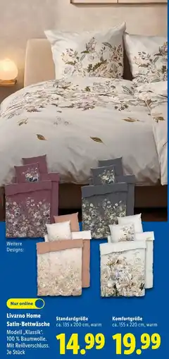 Lidl Livarno home satin-bettwäsche standardgröße Angebot