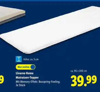 Lidl Livarno home matratzen-topper Angebot