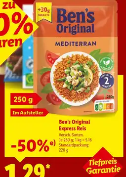 Lidl Ben's original mediterran express reis Angebot