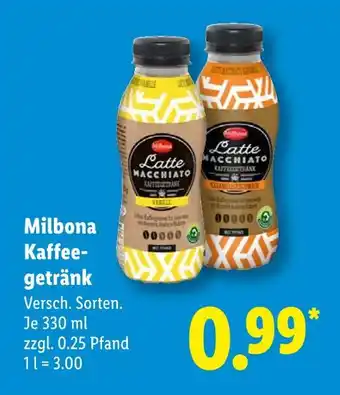 Lidl Milbona latte macchiato vanille Angebot