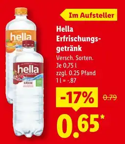 Lidl Hella erfrischungsgetränk kirsche Angebot