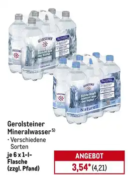 METRO Gerolsteiner Mineralwasser Angebot