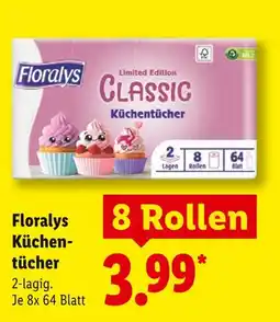 Lidl Floraly's classic küchentücher Angebot