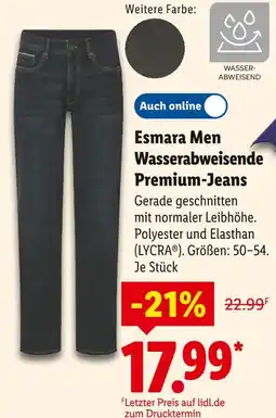 Lidl Esmara men wasserabweisende premium-jeans Angebot