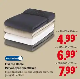 Lidl Livarno home perkal-spannbettlaken Angebot