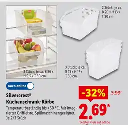 Lidl Silvercrest küchenschrank-körbe 2 stück Angebot