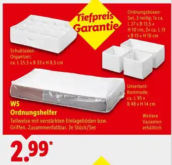 Lidl W5 ordnungshelfer Angebot