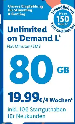 Lidl Unlimited on demand l Angebot