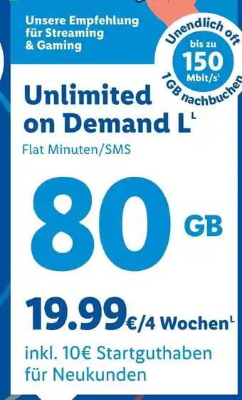 Lidl Unlimited on demand l Angebot
