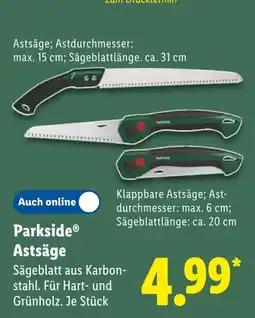 Lidl Parkside astsägen Angebot