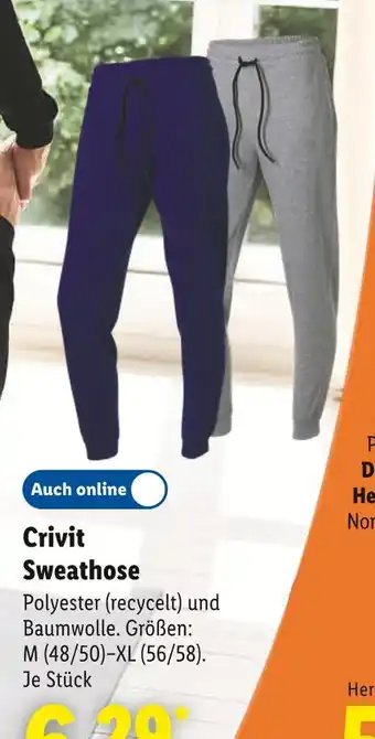 Lidl Crivit sweathose Angebot