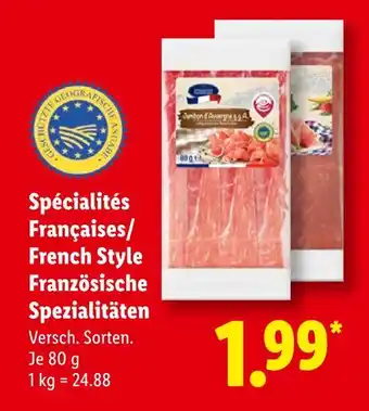 Lidl French style spécialités françaises/ französische spezialitäten Angebot