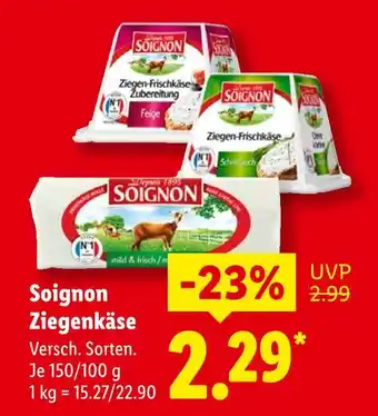 Lidl Soignon ziegen-frischkäse feige Angebot