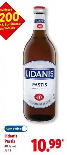 Lidl Lidanis pastis Angebot