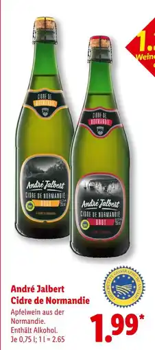 Lidl André jalbert cidre de normandie doux Angebot