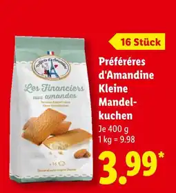 Lidl Préfèrés d'amandine les financiers aux amandes Angebot
