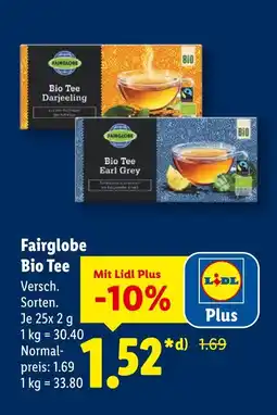 Lidl Fairglobe bio tee darjeeling Angebot