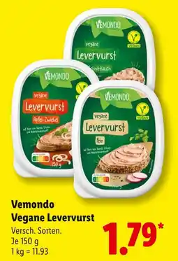 Lidl Vemondo vegane levervurst fein Angebot