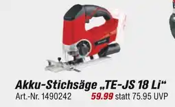 toom Baumarkt Akku-stichsäge „te-js 18 li“ Angebot