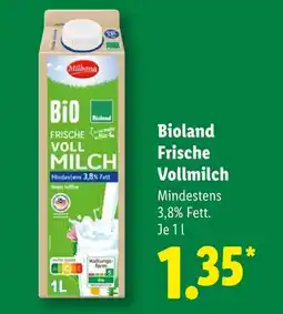 Lidl Milbona bioland frische vollmilch Angebot