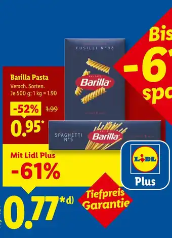 Lidl Barilla fusilli n°98 Angebot