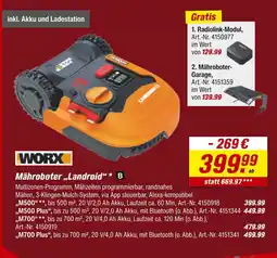 toom Baumarkt Worx mähroboter m500 Angebot