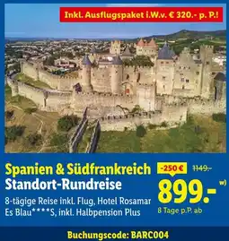 Lidl Spanien & südfrankreich standort-rundreise Angebot