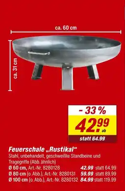 toom Baumarkt Feuerschale „rustikal“ Angebot
