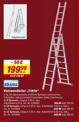 toom Baumarkt Krause vielzweckleiter tribilo 3 x 8 sprossen Angebot