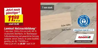 toom Baumarkt Toom laminat holznachbildung Angebot