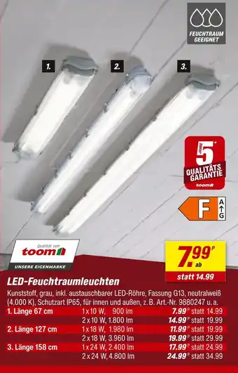 toom Baumarkt Led-feuchtraumleuchten Angebot