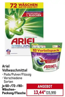 METRO Ariel Vollwaschmittel Angebot