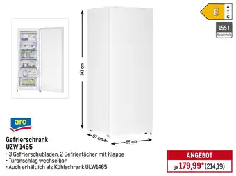 METRO aro Gefrierschrank UZW 1465 Angebot